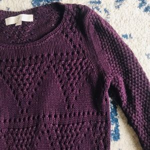LOFT Plum Knit Sweater